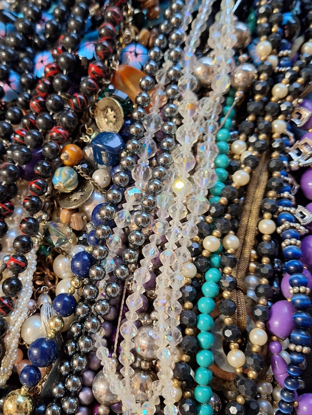 30 Necklace Bundle Unlisted Inventory Lots of BEADS Some Signed Bohemian Resale
